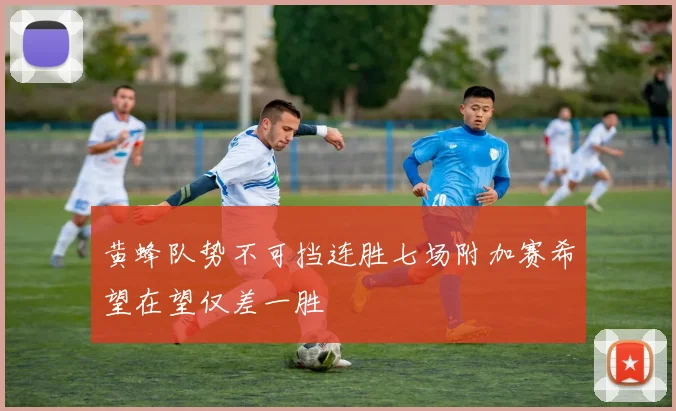 黄蜂队势不可挡连胜七场附加赛希望在望仅差一胜